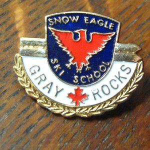 ⛷️ Gray Rocks Snow Eagle Ski School Lapel Pin